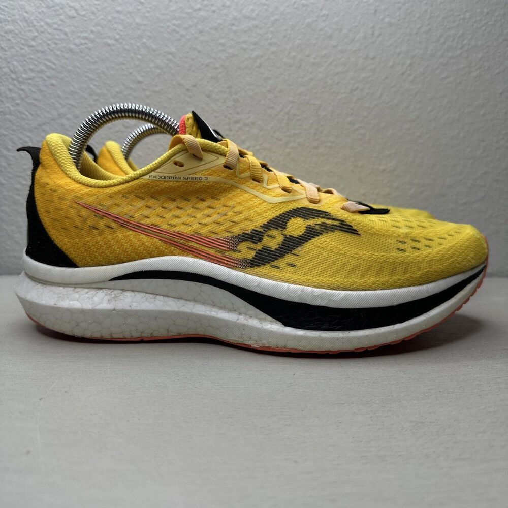 Saucony Yellow Black Women's Athletic Running Shoe